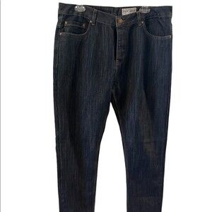 Denim Co Jeans Mens Size 36x34 Button Fly Slim Fit straight leg hipster skater